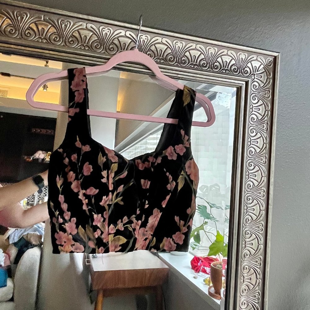 NWT Burnt Velvet Bustier Top